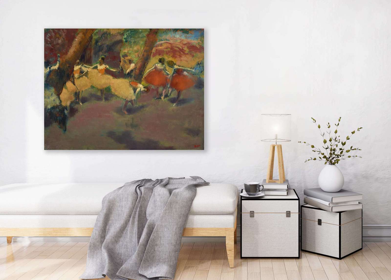Reprodukcija „Prieš pasirodymą“, Edgar Degas