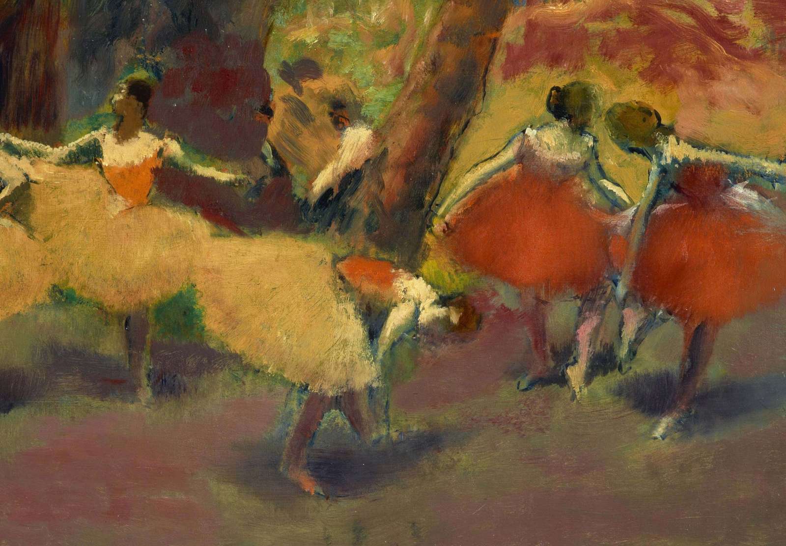 Reprodukcija „Prieš pasirodymą“, Edgar Degas