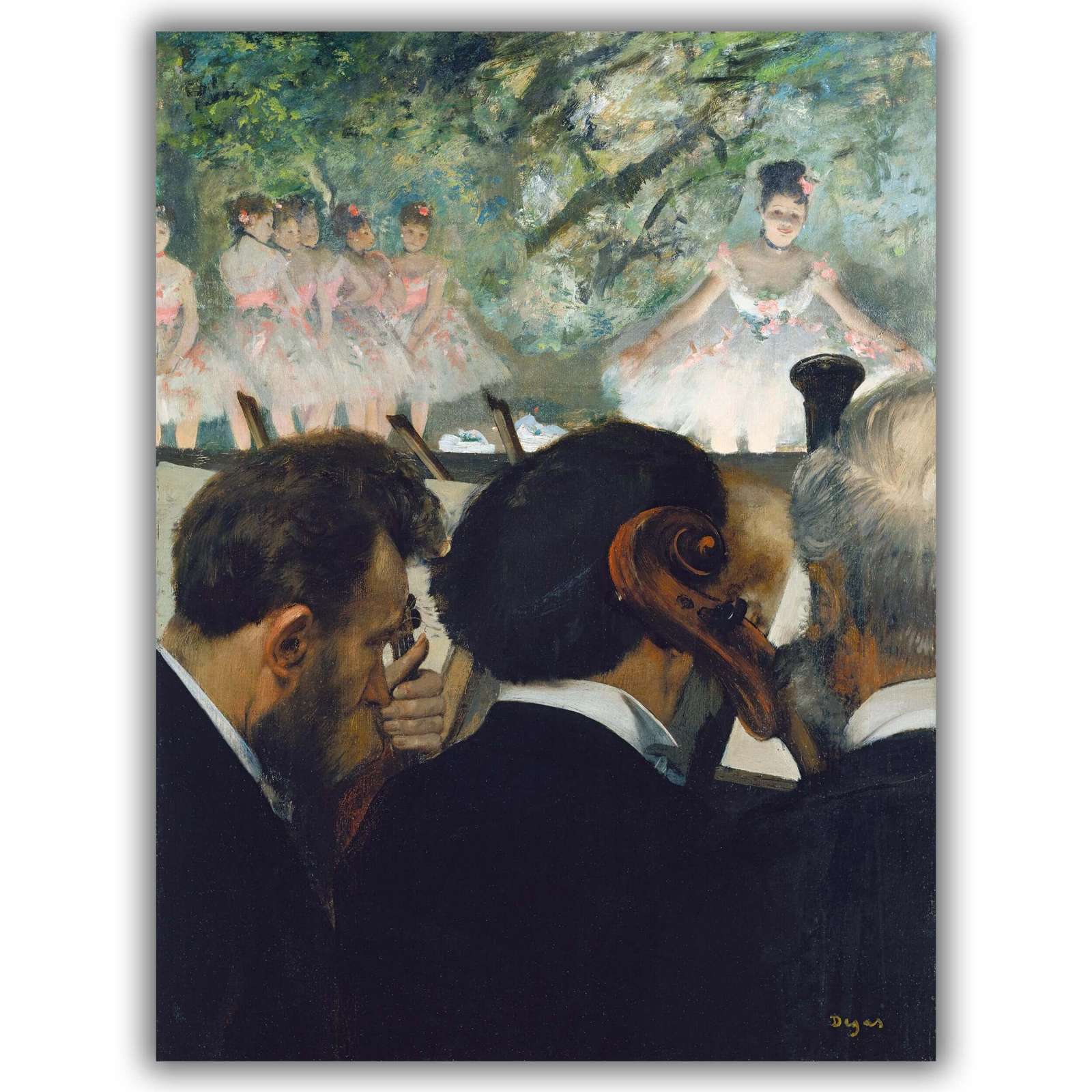 Reprodukcija „Orkestro muzikantai“, Edgar Degas (1872)