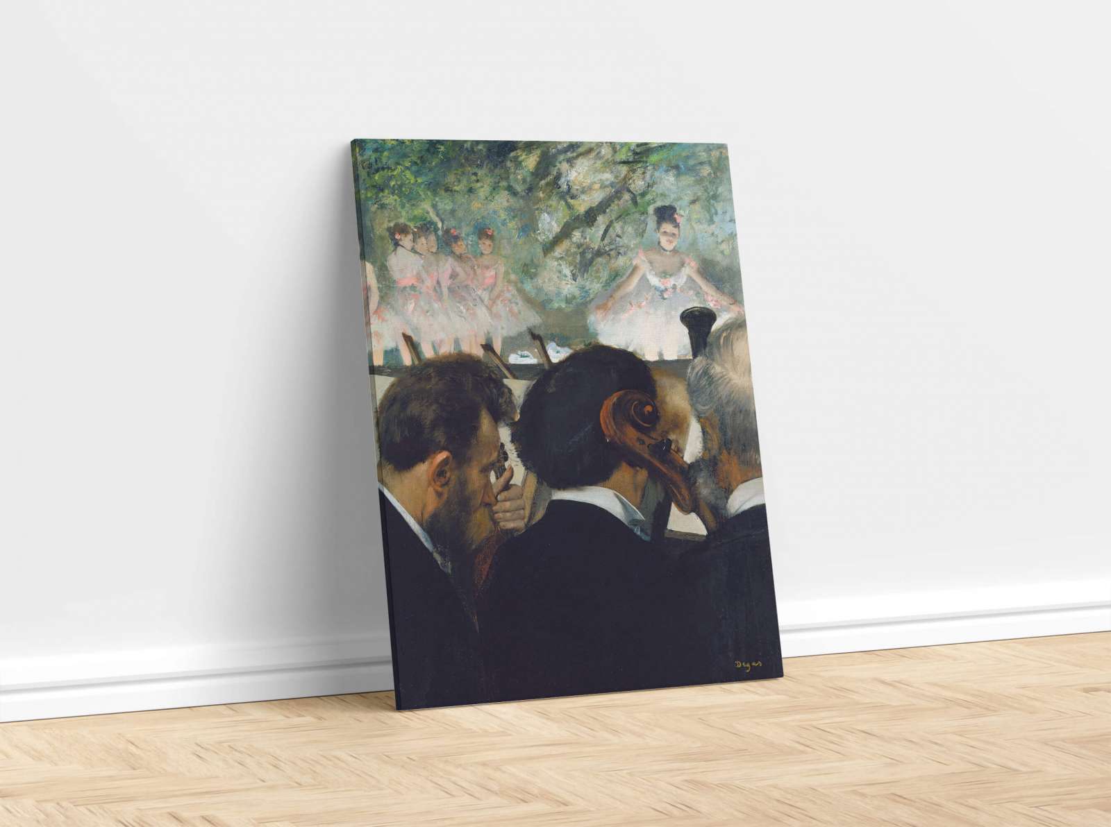 Reprodukcija „Orkestro muzikantai“, Edgar Degas (1872)