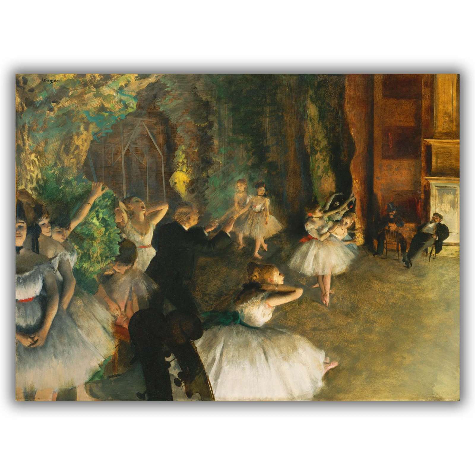 Reprodukcija „Baleto repeticija“, Edgar Degas (1874)