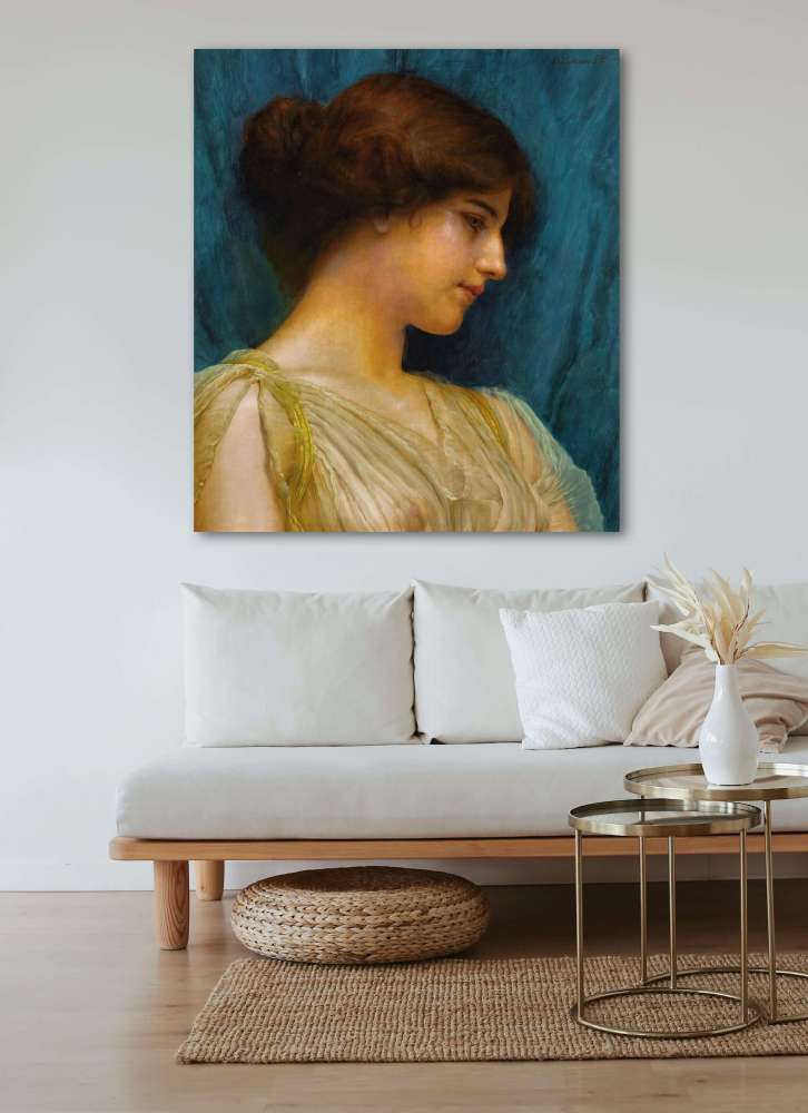 Reprodukcija „Merginos portretas“, John William Godward (1899)