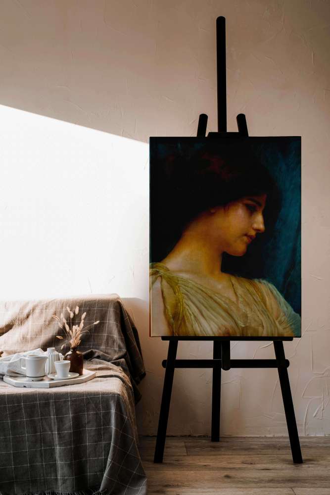 Reprodukcija „Merginos portretas“, John William Godward (1899)