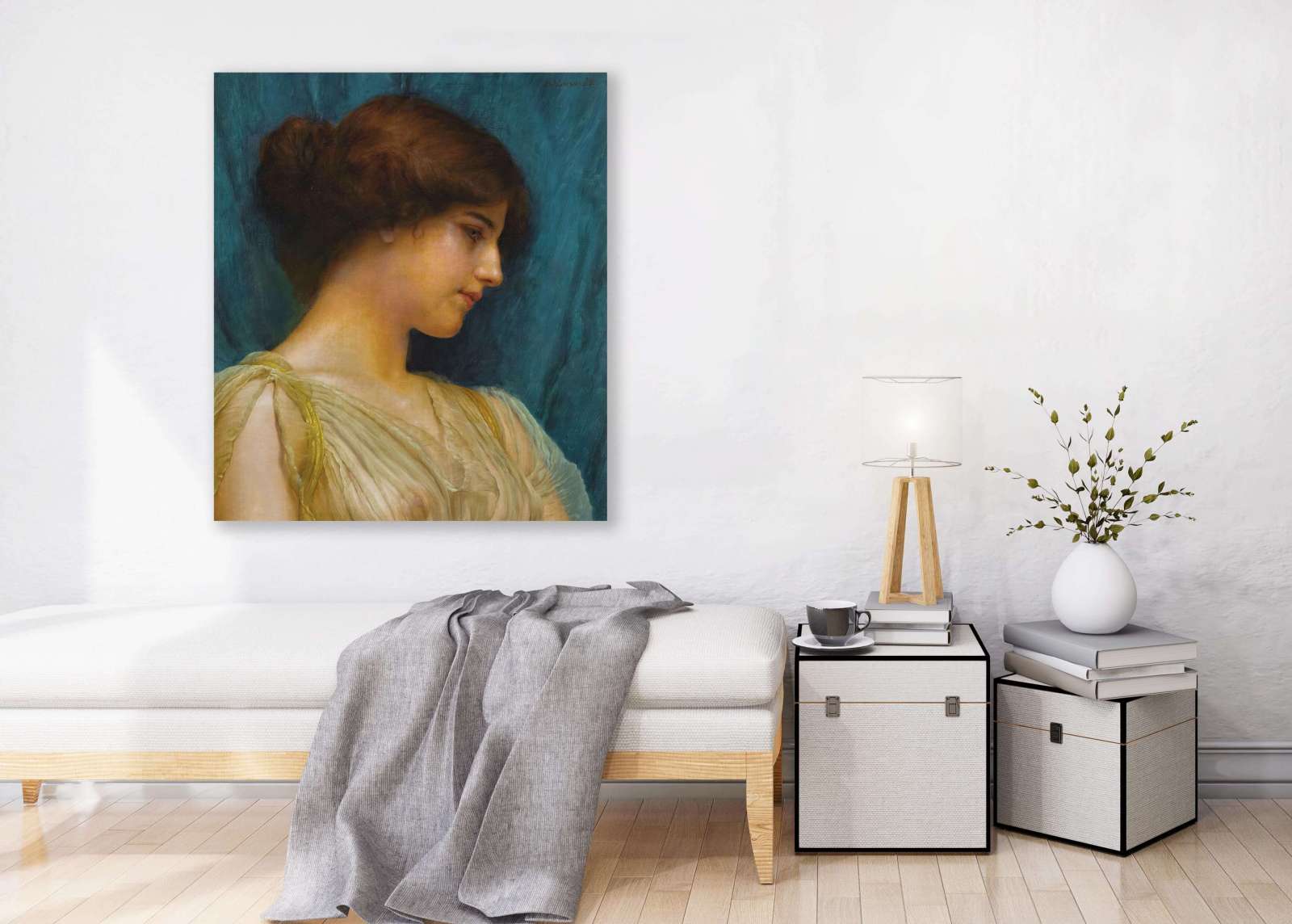 Reprodukcija „Merginos portretas“, John William Godward (1899)