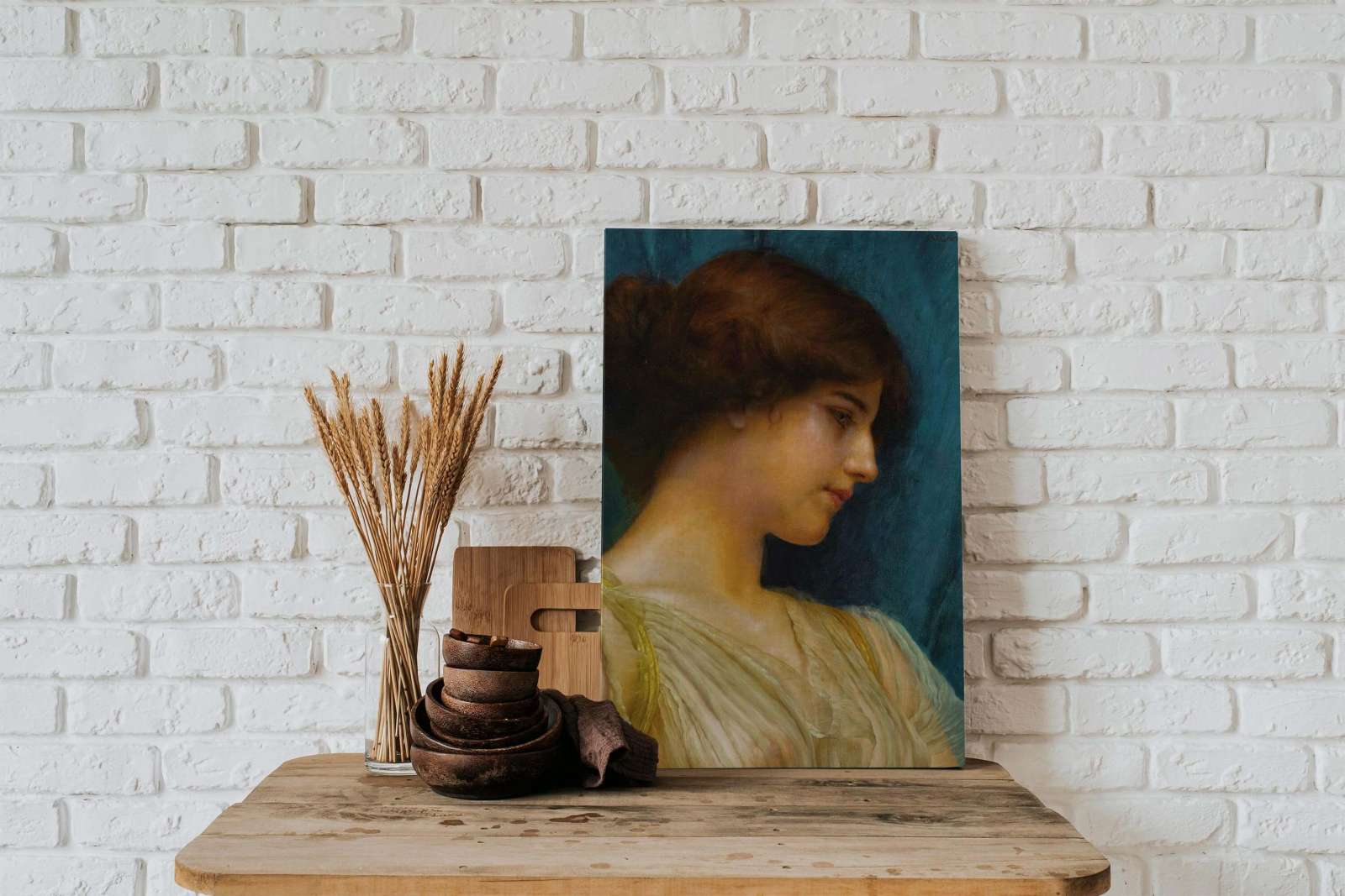 Reprodukcija „Merginos portretas“, John William Godward (1899)