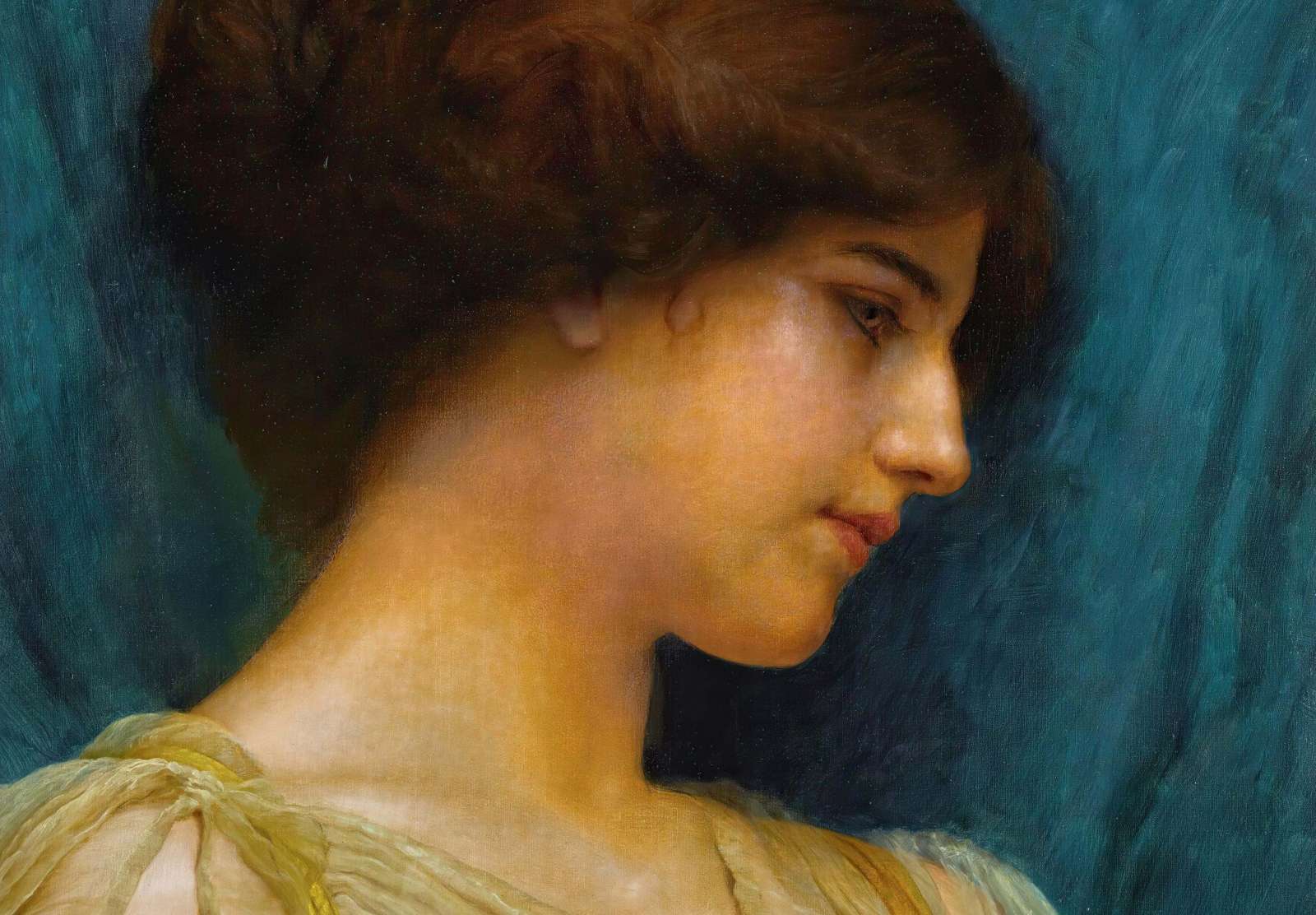Reprodukcija „Merginos portretas“, John William Godward (1899)