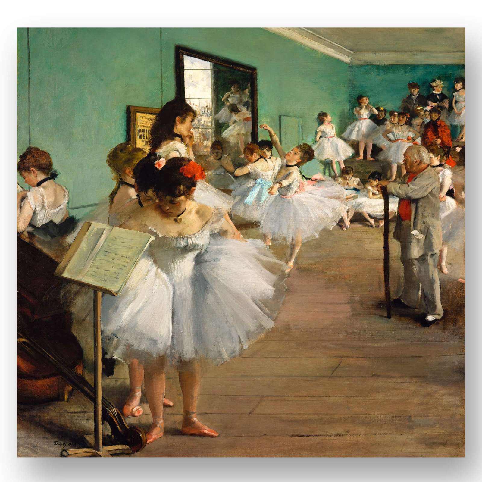 Reprodukcija „Baleto pamoka“, Edgar Degas (1874)