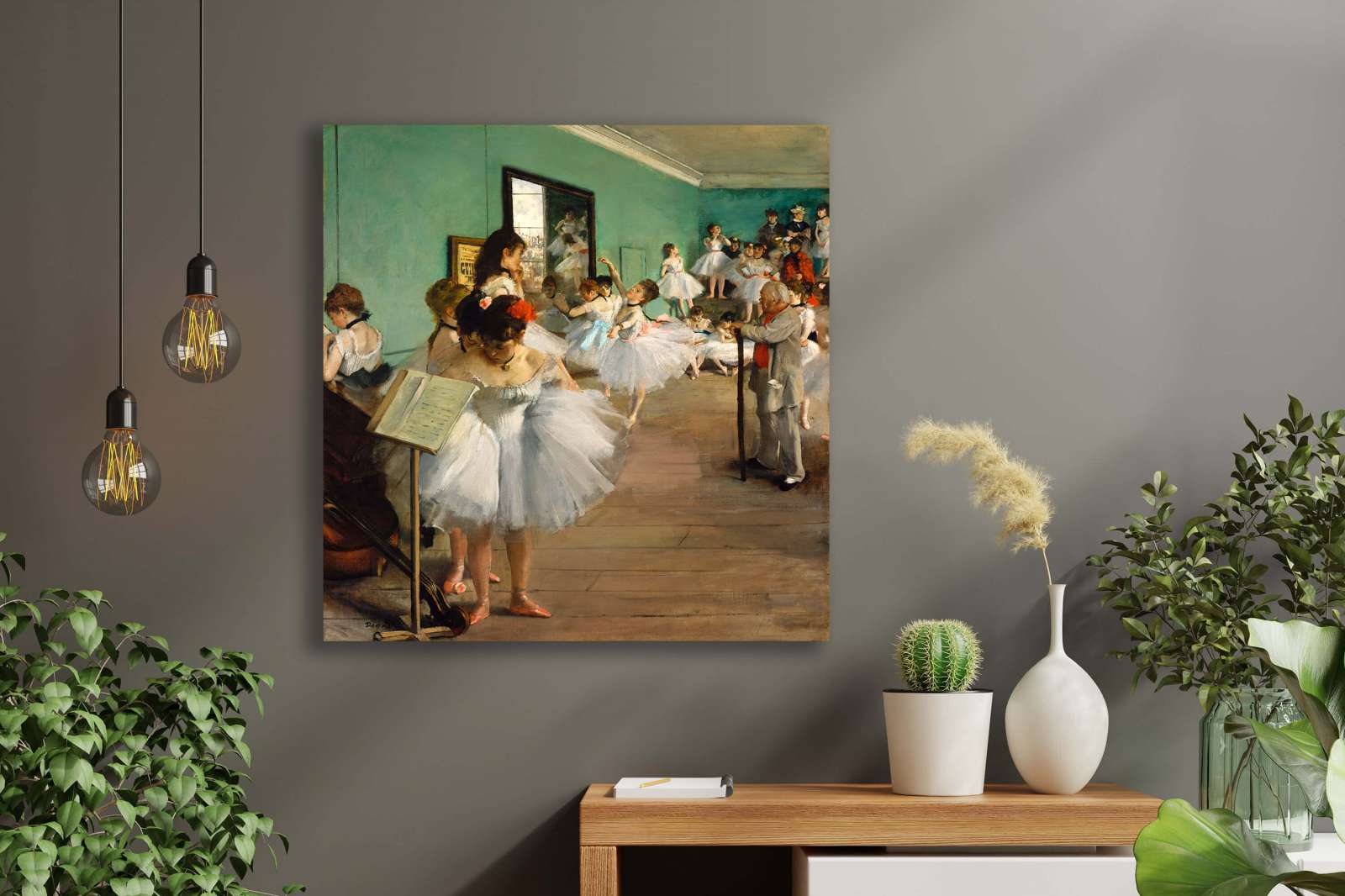 Reprodukcija „Baleto pamoka“, Edgar Degas (1874)