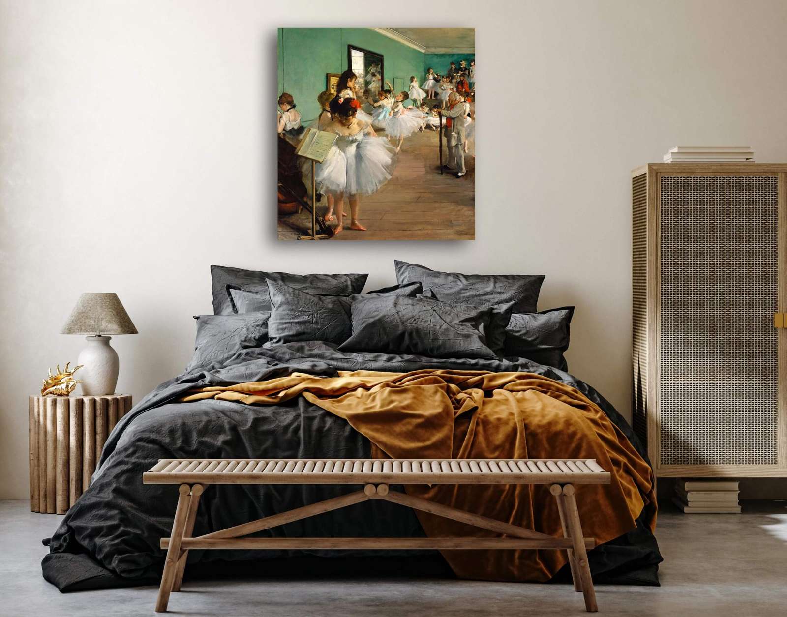 Reprodukcija „Baleto pamoka“, Edgar Degas (1874)