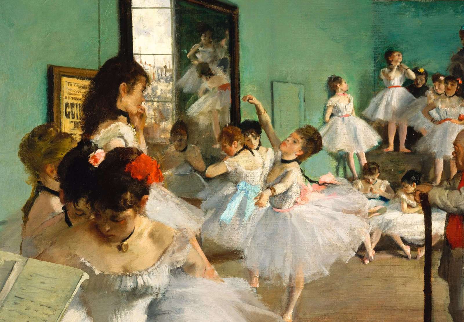 Reprodukcija „Baleto pamoka“, Edgar Degas (1874)