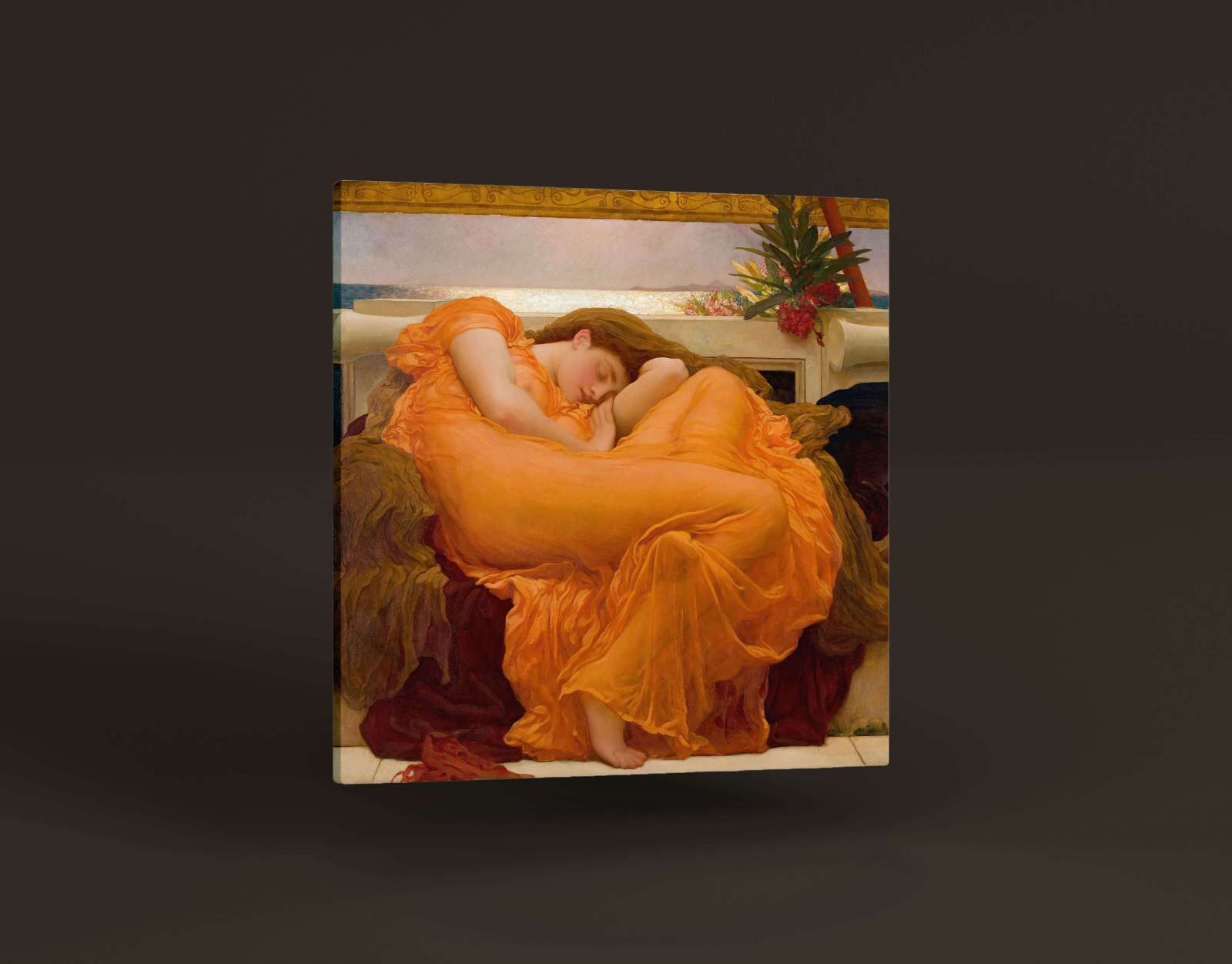 Reprodukcija „Liepsnojantis birželis“, Frederic Leighton (1895)