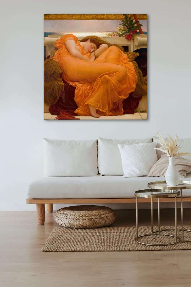 Reprodukcija „Liepsnojantis birželis“, Frederic Leighton (1895)