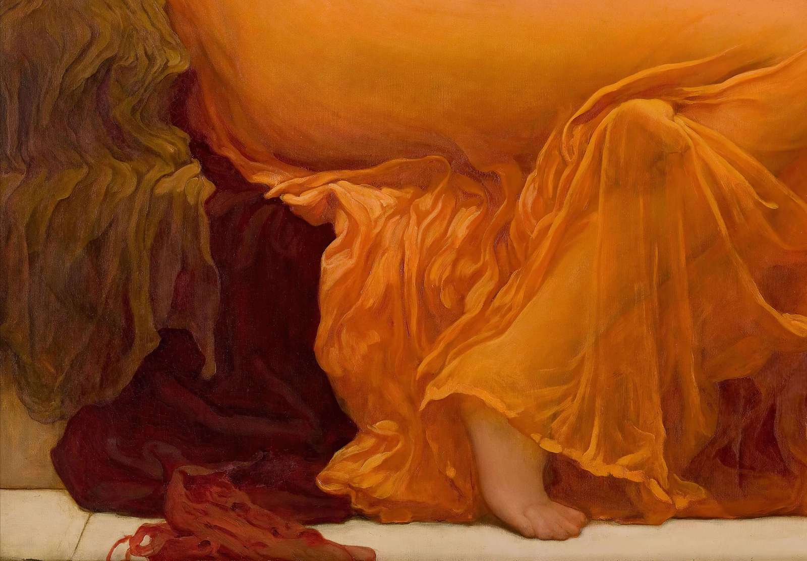 Reprodukcija „Liepsnojantis birželis“, Frederic Leighton (1895)