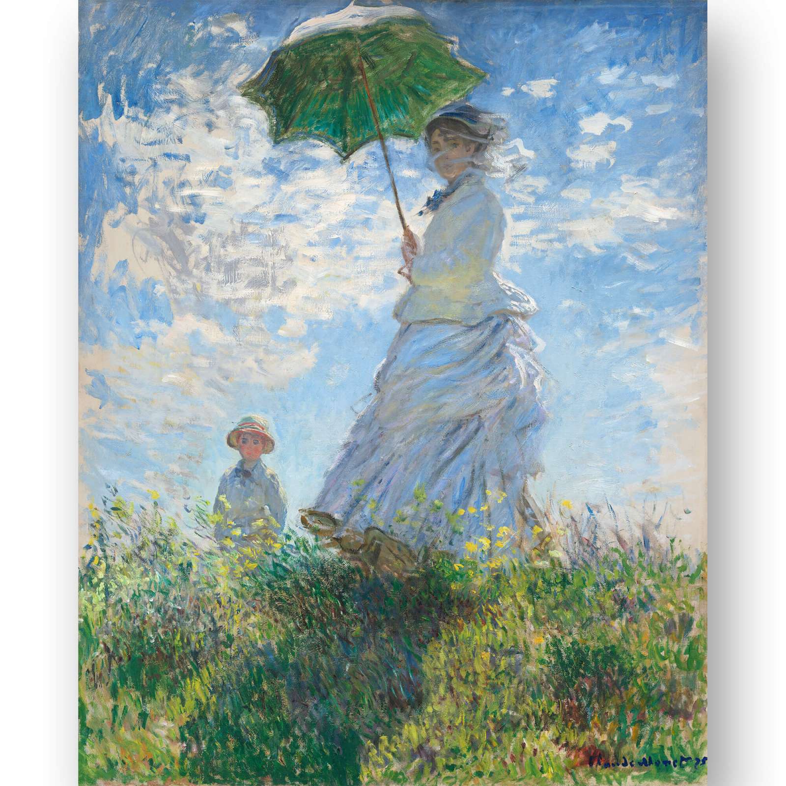 Reprodukcija „Moteris su skėčiu“, Claude Monet (1875)