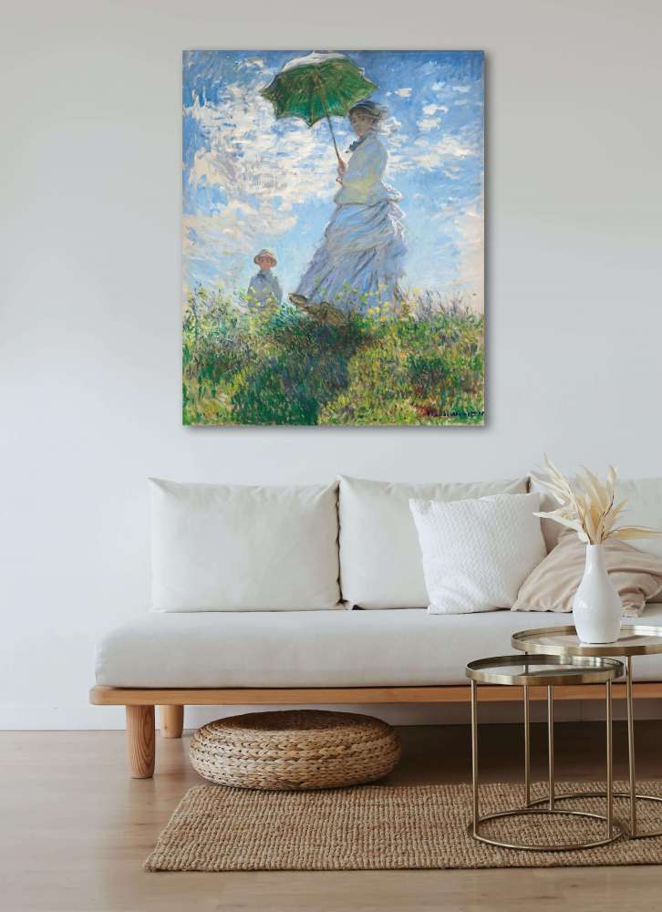 Reprodukcija „Moteris su skėčiu“, Claude Monet (1875)