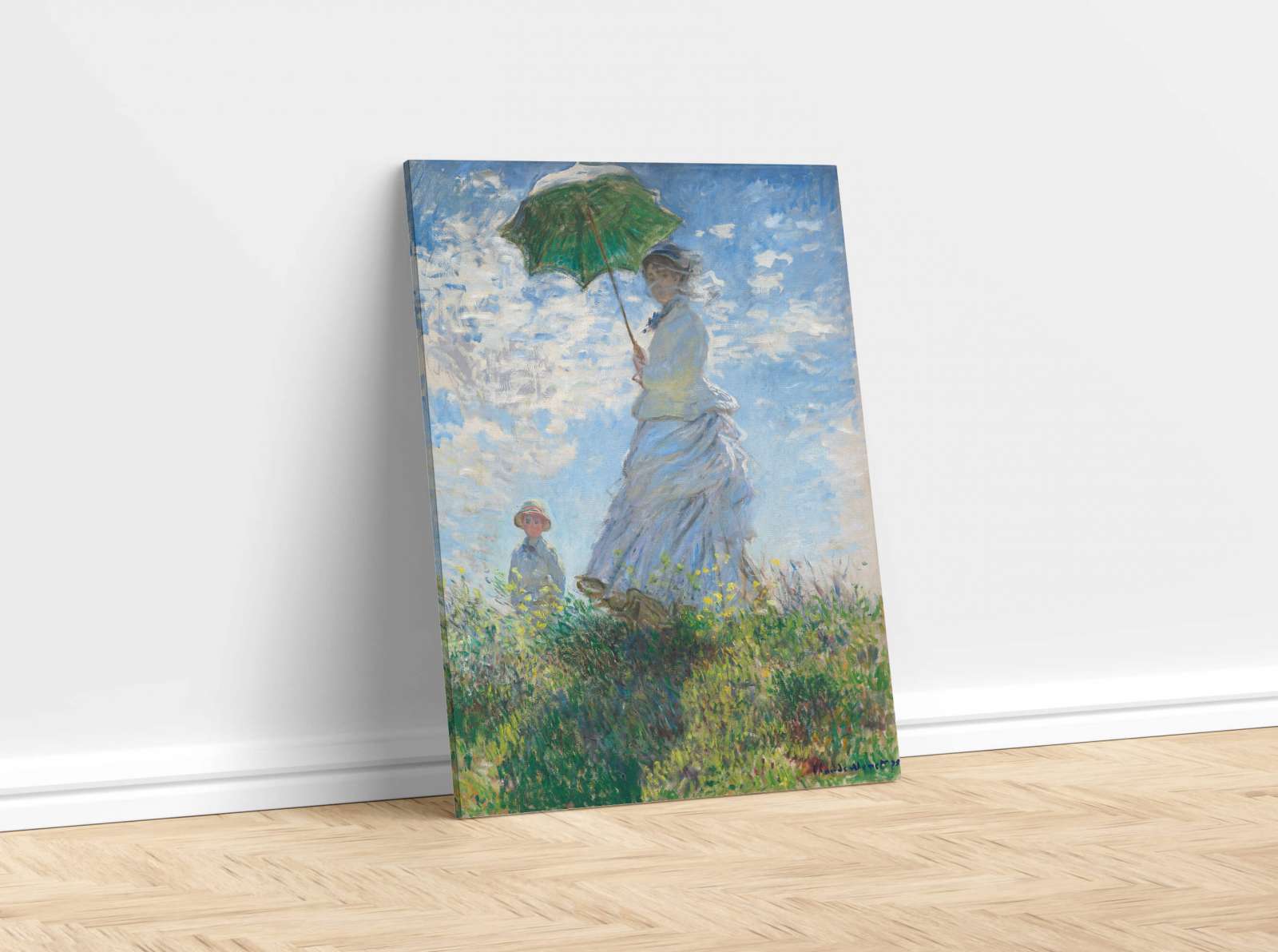 Reprodukcija „Moteris su skėčiu“, Claude Monet (1875)