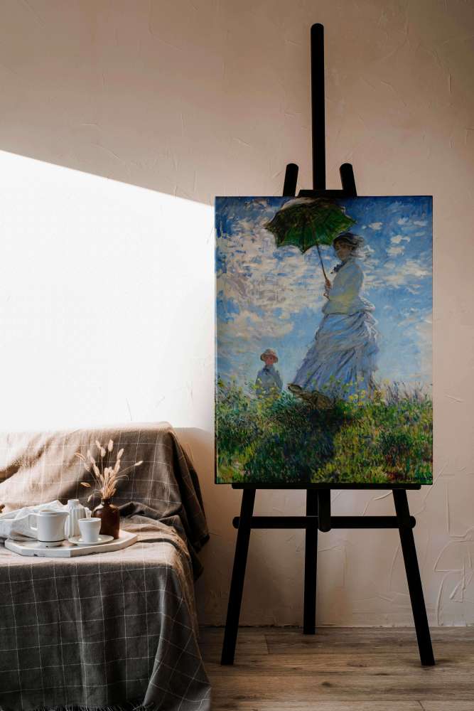 Reprodukcija „Moteris su skėčiu“, Claude Monet (1875)