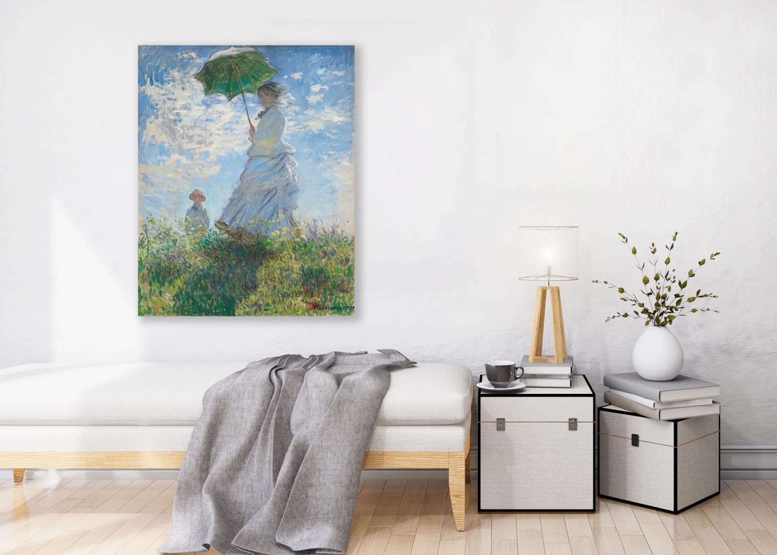 Reprodukcija „Moteris su skėčiu“, Claude Monet (1875)
