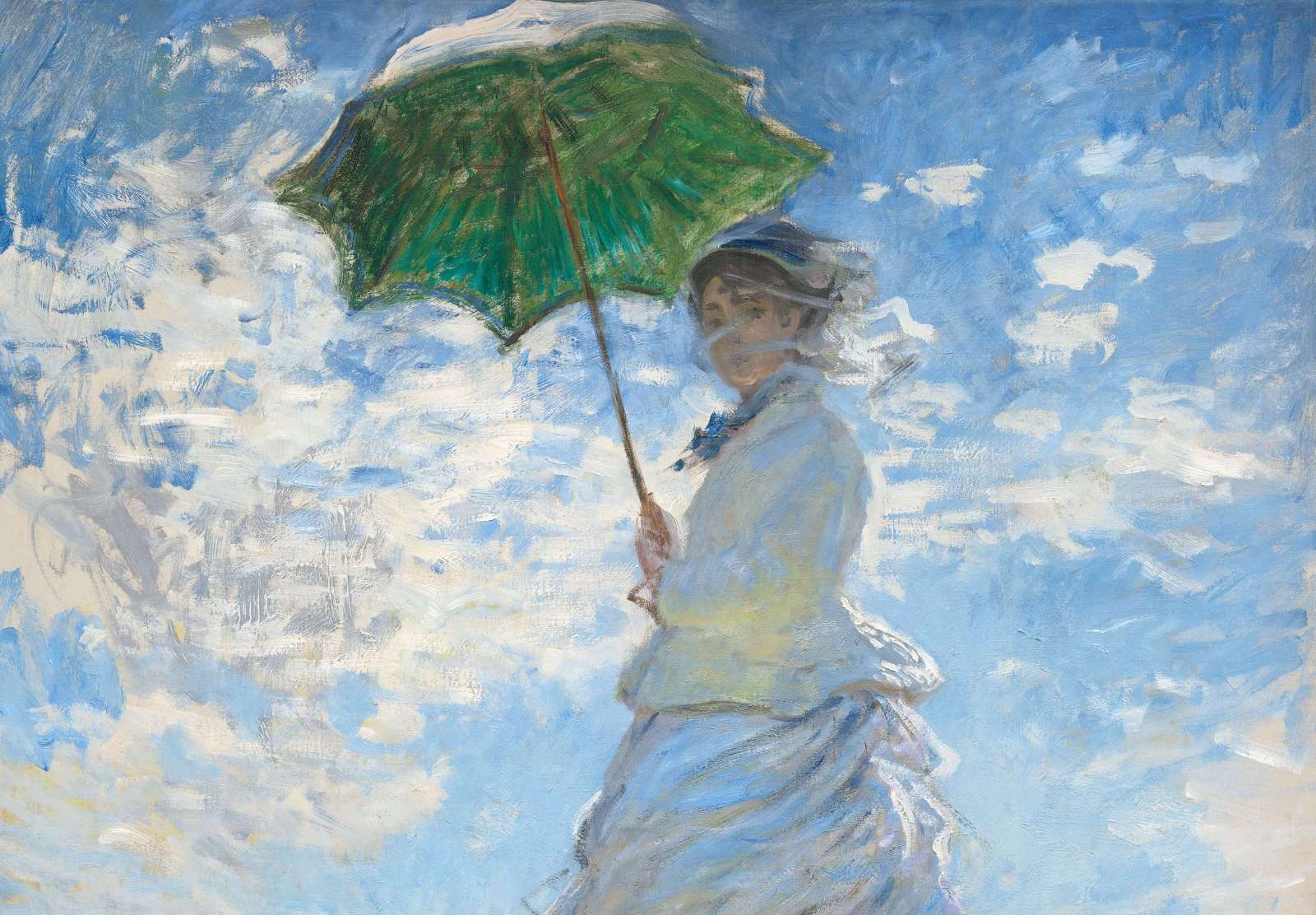 Reprodukcija „Moteris su skėčiu“, Claude Monet (1875)