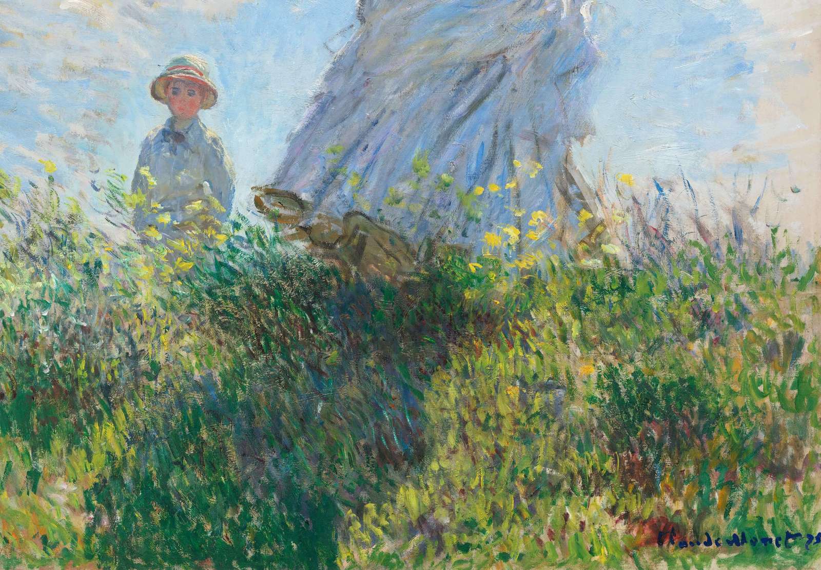 Reprodukcija „Moteris su skėčiu“, Claude Monet (1875)