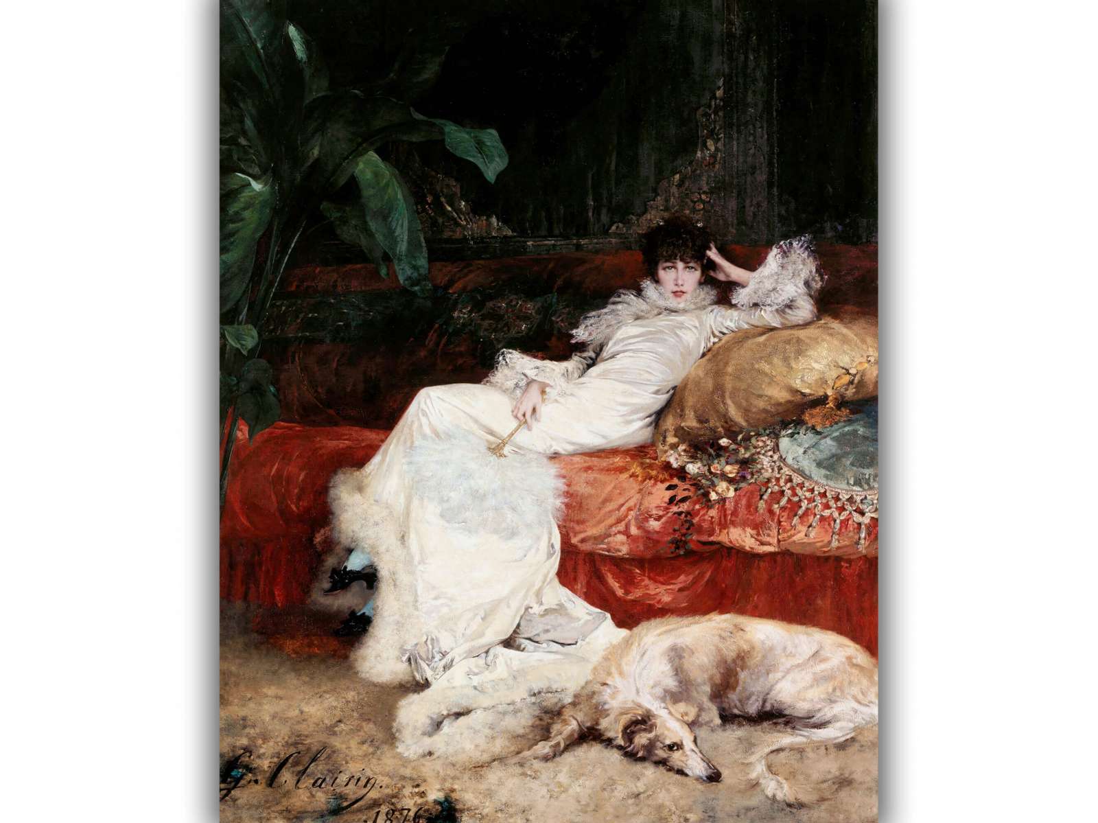 Reprodukcija „Sarah Bernhardt portretas“, Georges Jules Victor Clairin