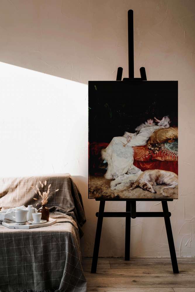 Reprodukcija „Sarah Bernhardt portretas“, Georges Jules Victor Clairin