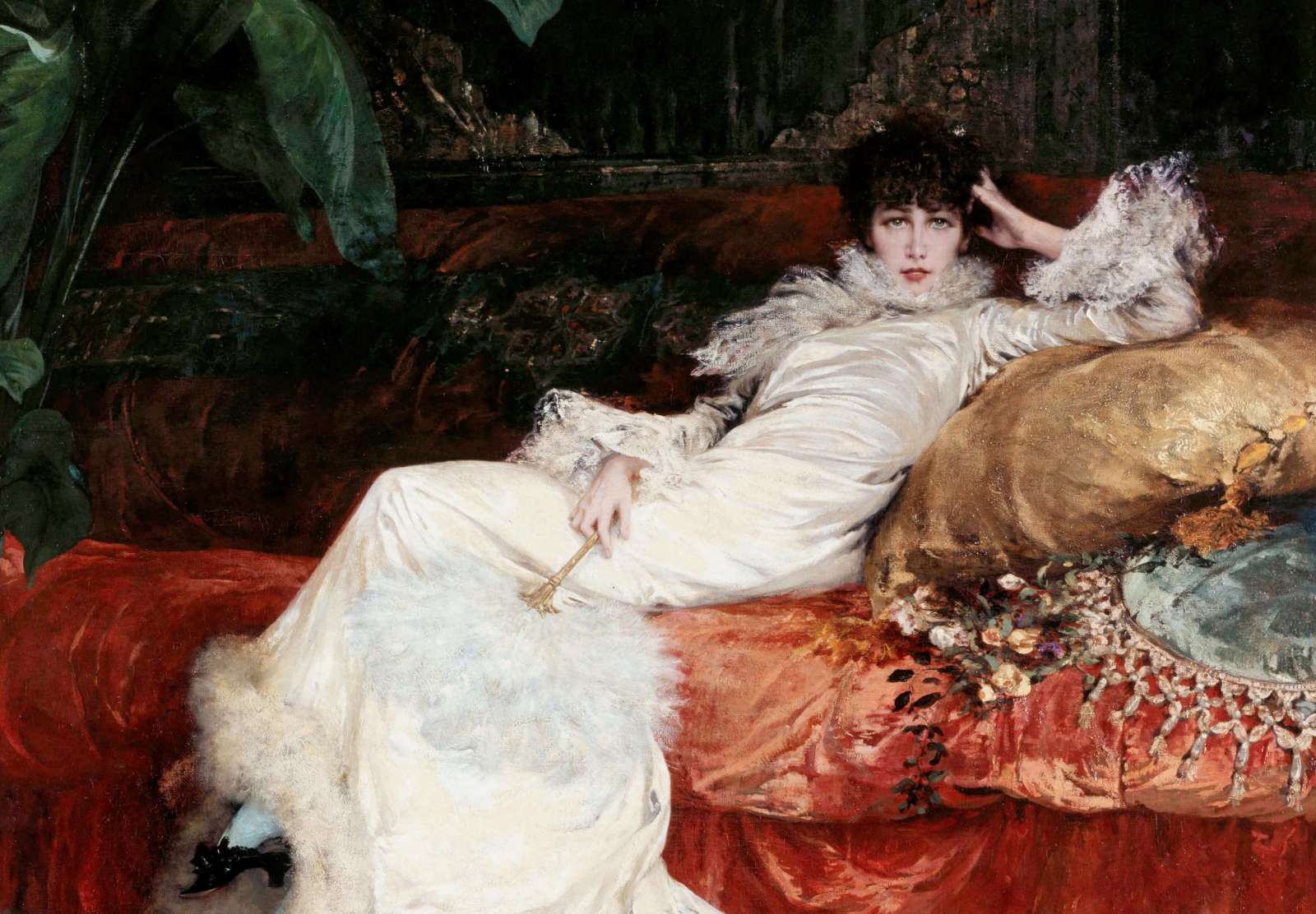 Reprodukcija „Sarah Bernhardt portretas“, Georges Jules Victor Clairin