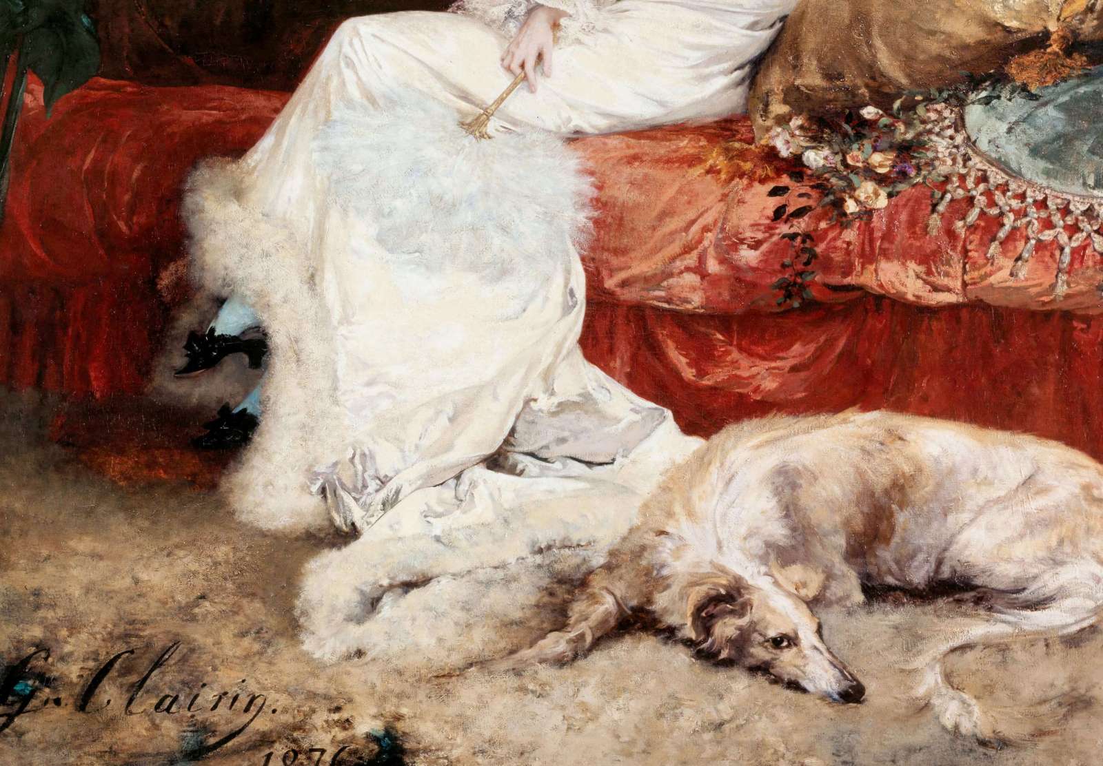 Reprodukcija „Sarah Bernhardt portretas“, Georges Jules Victor Clairin