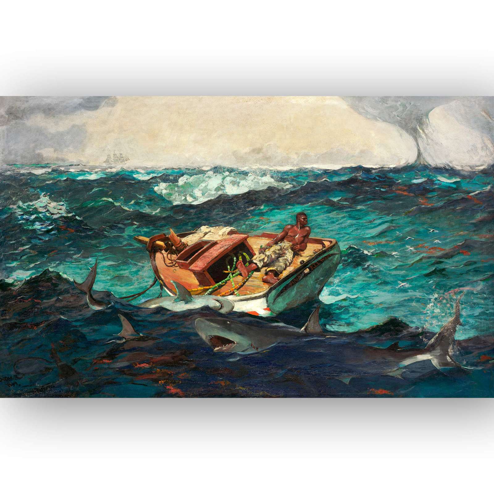 Reprodukcija „Golfo srovė“, Winslow Homer