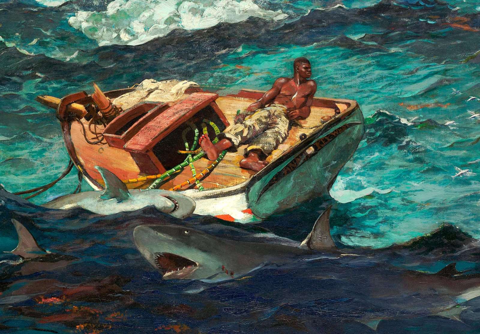 Reprodukcija „Golfo srovė“, Winslow Homer