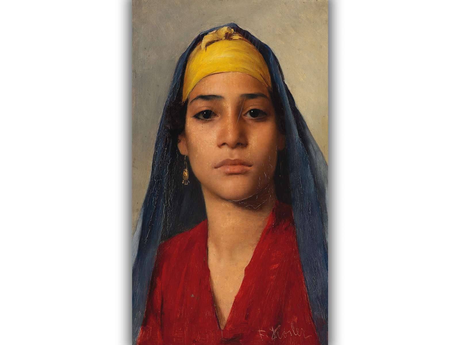 Reprodukcija „Jaunos egiptietės portretas“, Franz Xaver Kosler