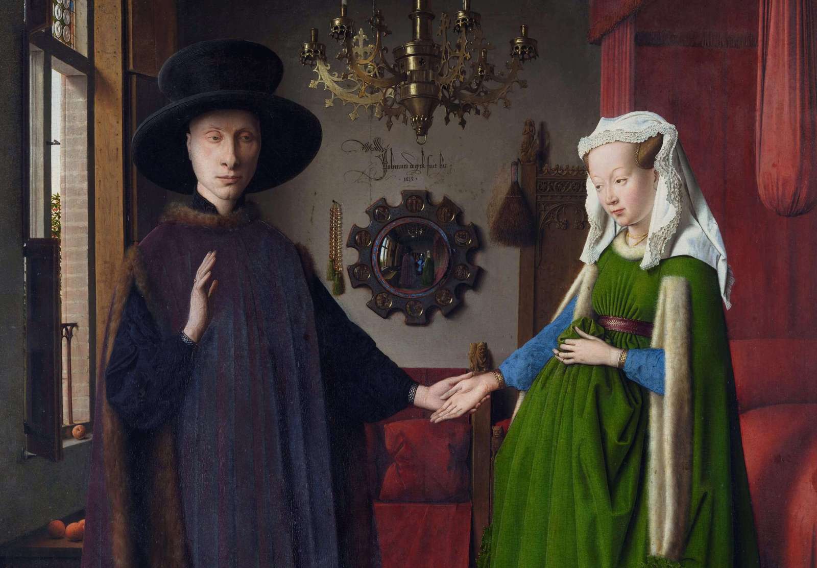 Reprodukcija „Arnolfinių portretas“, Jan van Eyck (1434)