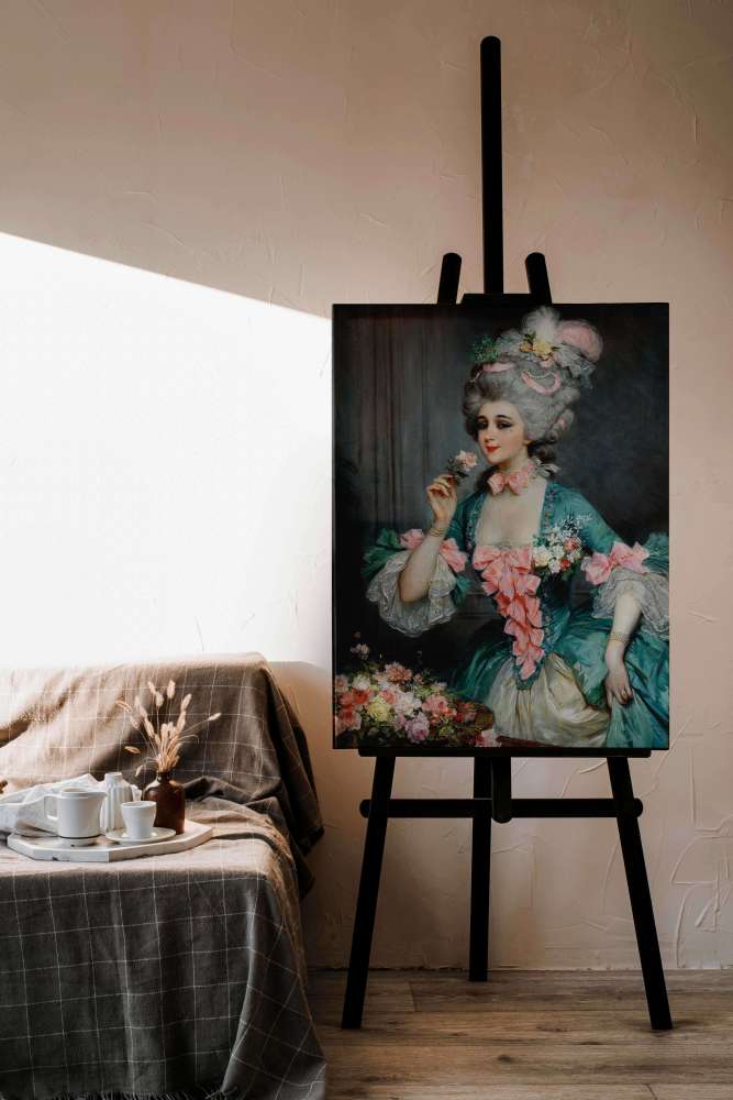 Reprodukcija „Elegantiška dama su rožėmis“, Lucius Rossi