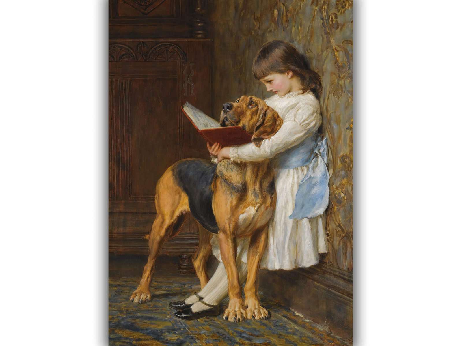 Reprodukcija „Privalomas išsilavinimas“, Briton Riviere (1887)