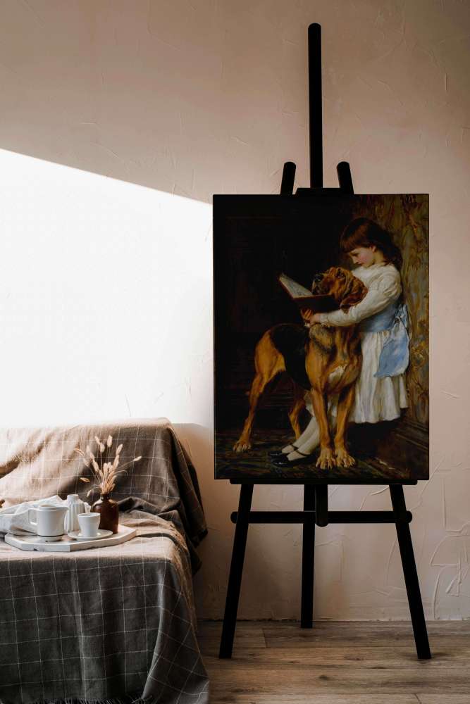 Reprodukcija „Privalomas išsilavinimas“, Briton Riviere (1887)