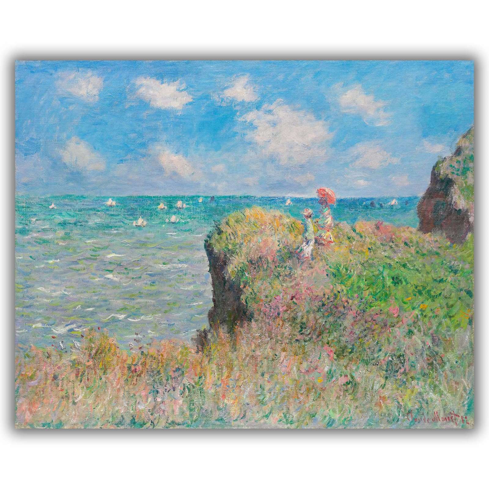 Reprodukcija „Uolų takas Purvilyje“, Claude Monet (1882)