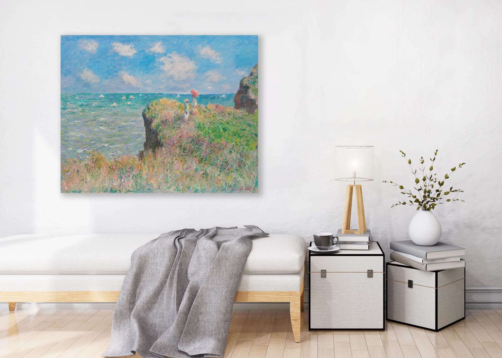 Reprodukcija „Uolų takas Purvilyje“, Claude Monet (1882)
