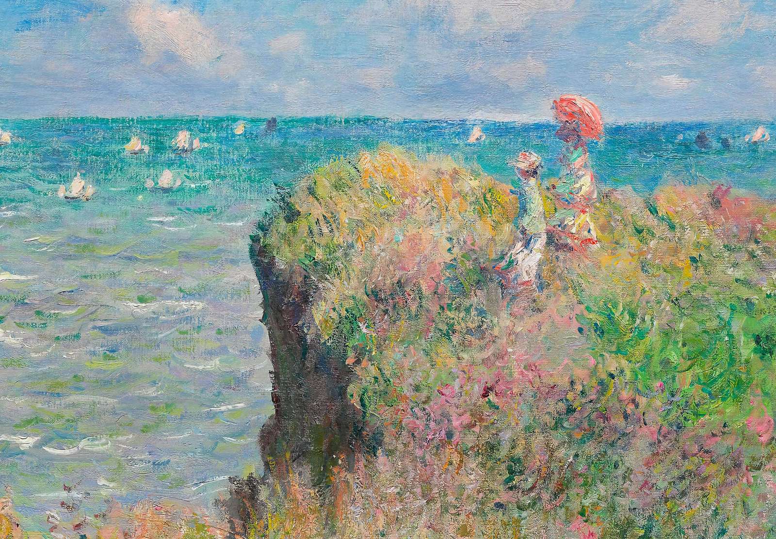 Reprodukcija „Uolų takas Purvilyje“, Claude Monet (1882)