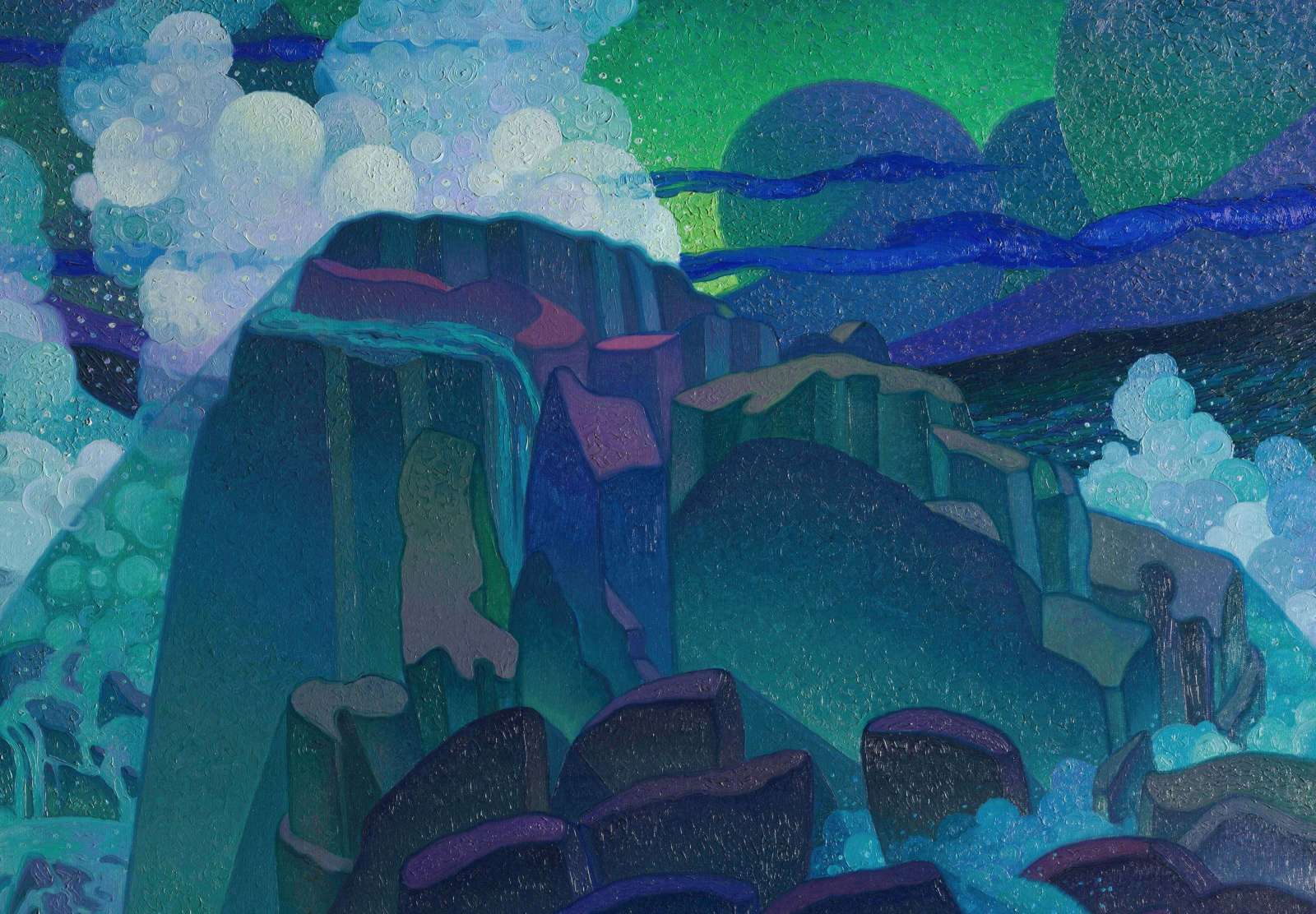 Reprodukcija „Uola jūroje“, Raymond Jonson (1922)