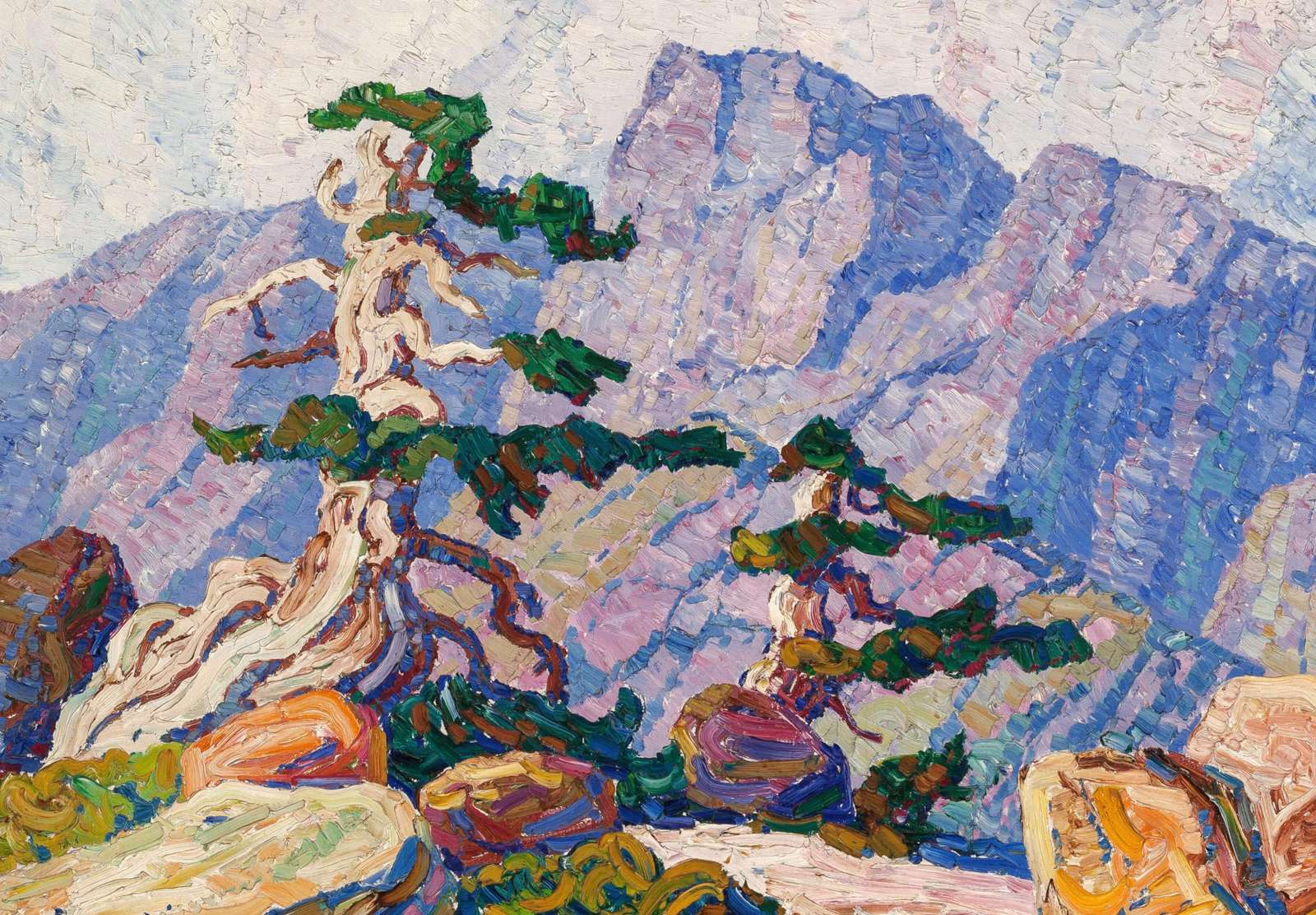Reprodukcija „Netoli pušyno“, Birger Sandzén (1919)