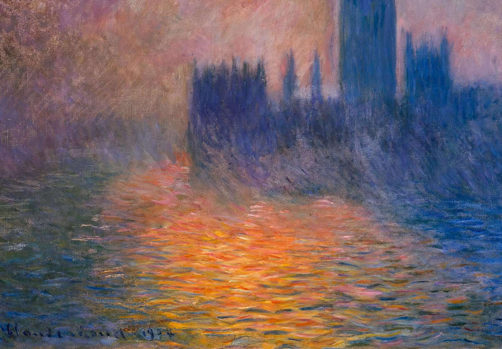 Reprodukcija „Parlamento rūmai“, Claude Monet (1904)
