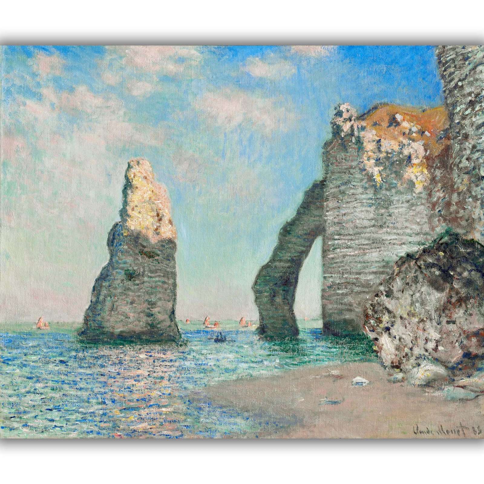 Reprodukcija „Etretato uolos“, Claude Monet (1885)