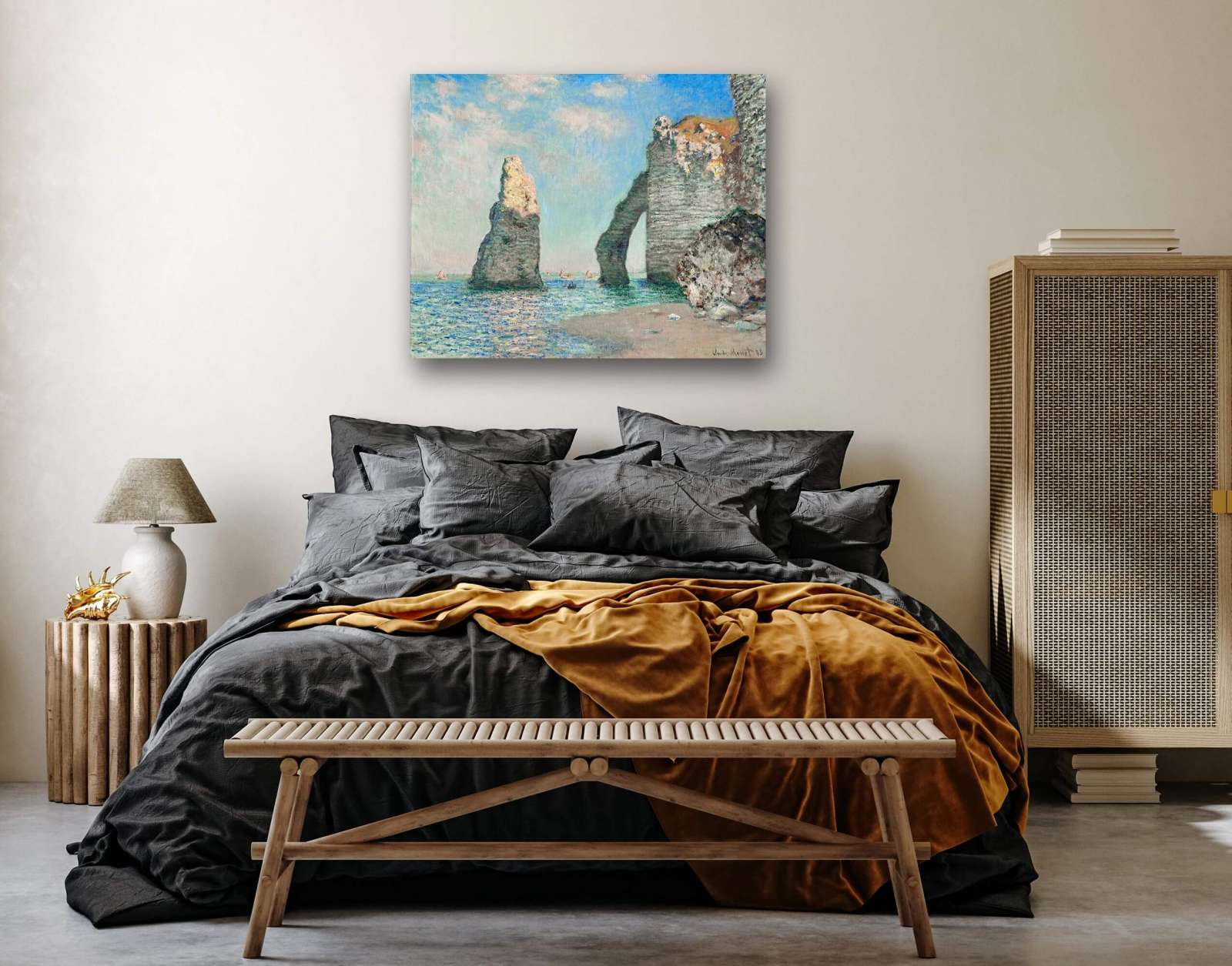 Reprodukcija „Etretato uolos“, Claude Monet (1885)