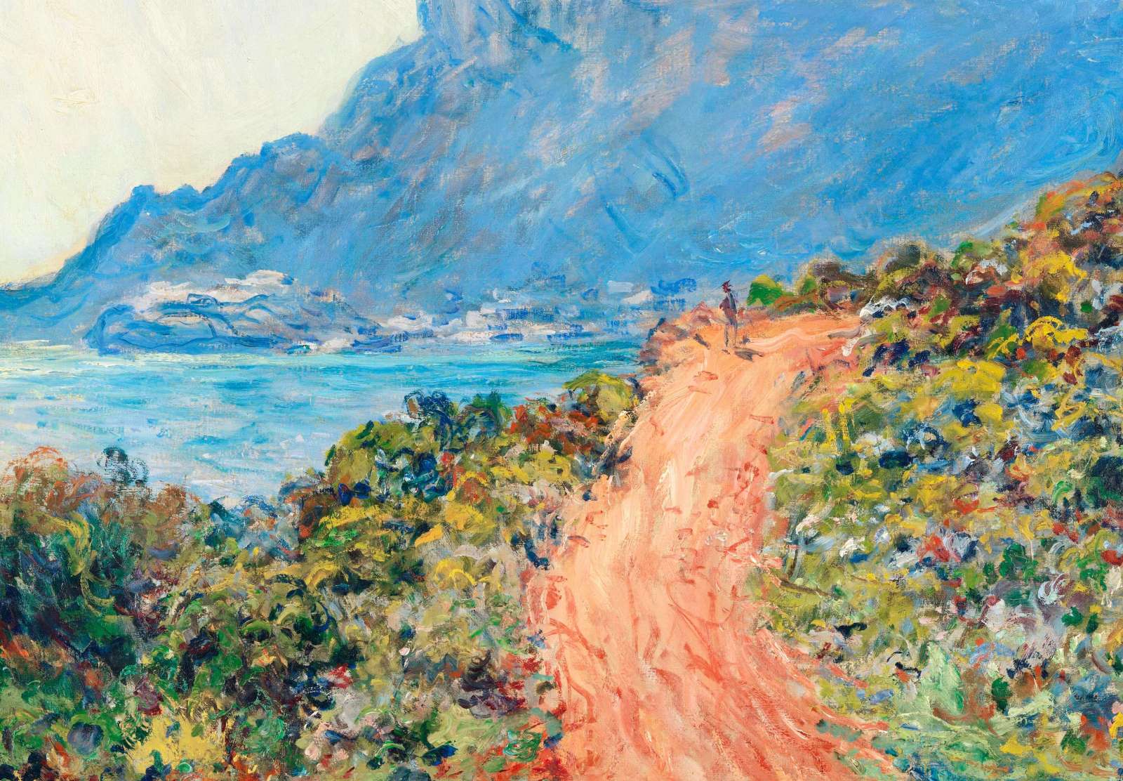 Reprodukcija „Pajūrio kelias netoli Monako“, Claude Monet (1884)