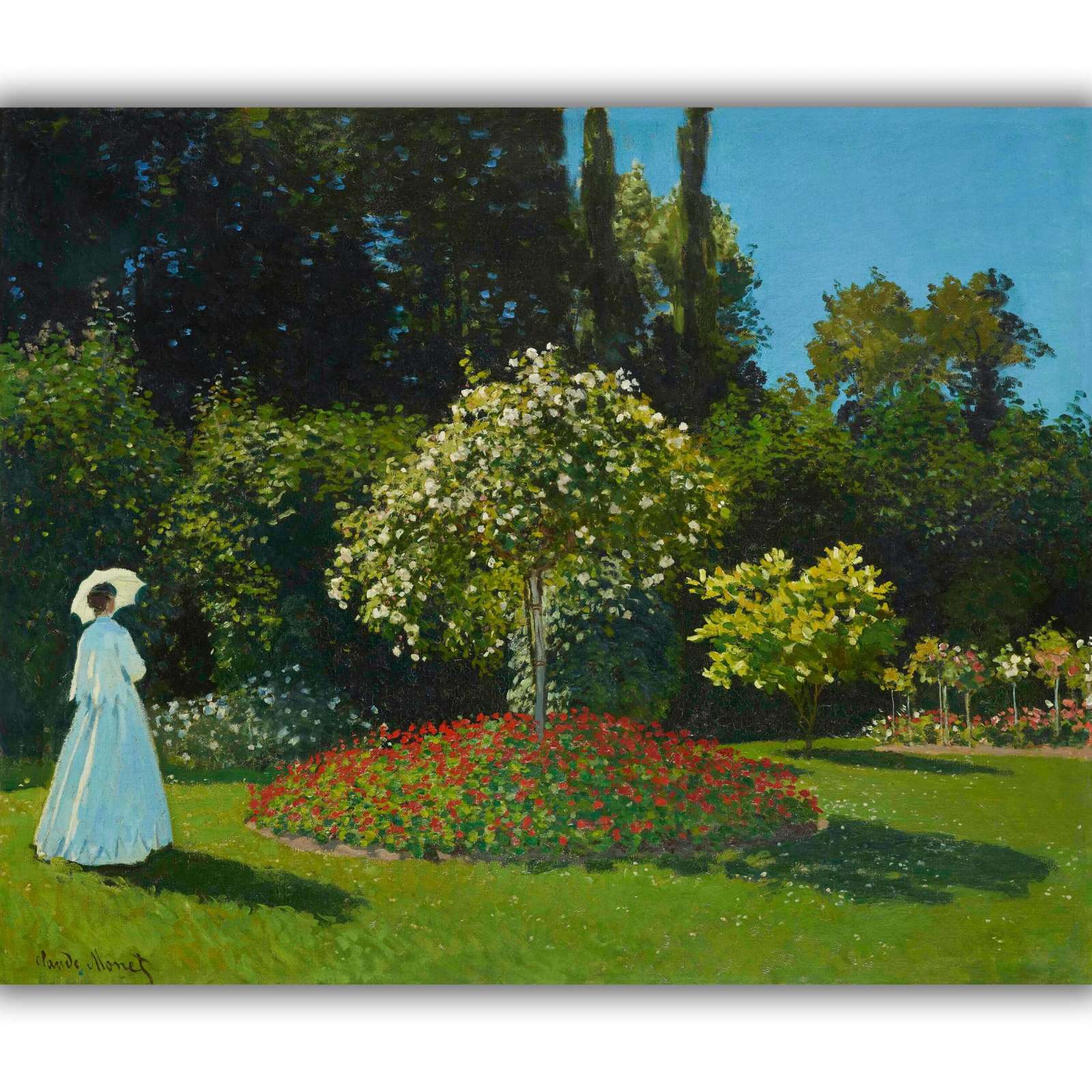 Reprodukcija „Dama sode“, Claude Monet (1867)