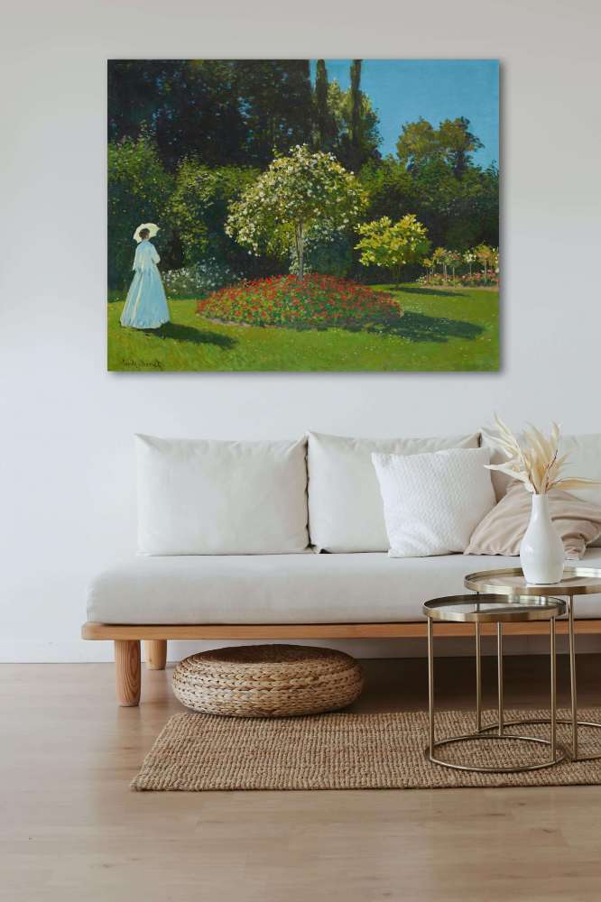Reprodukcija „Dama sode“, Claude Monet (1867)