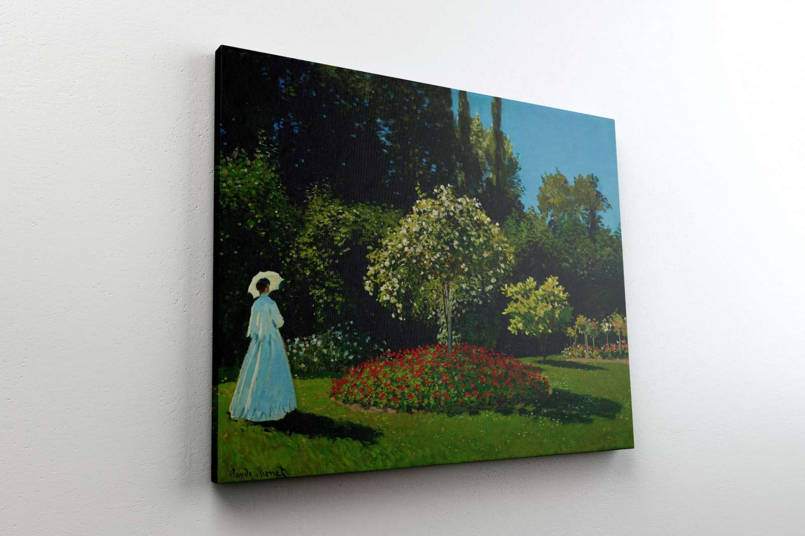 Reprodukcija „Dama sode“, Claude Monet (1867)