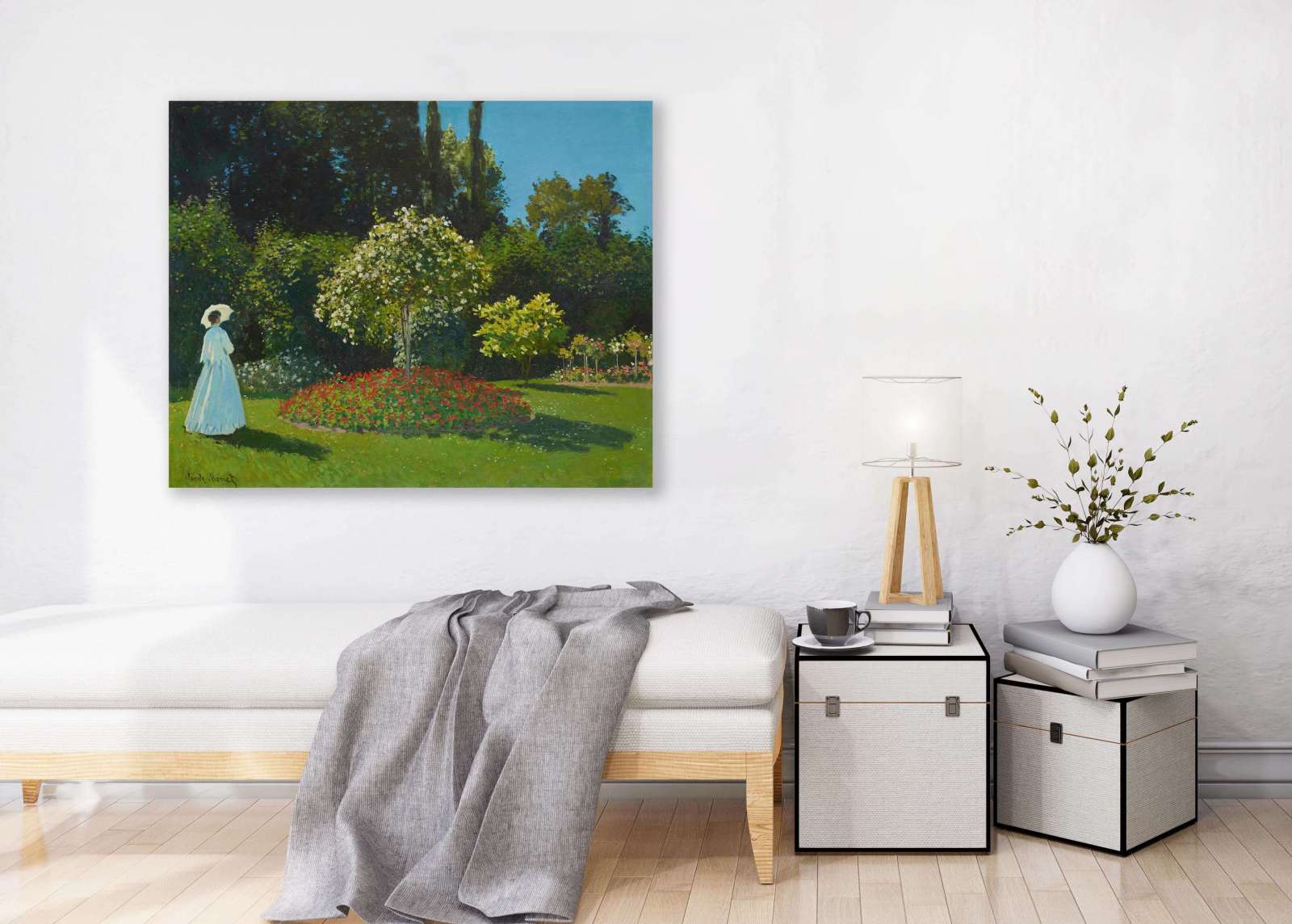 Reprodukcija „Dama sode“, Claude Monet (1867)