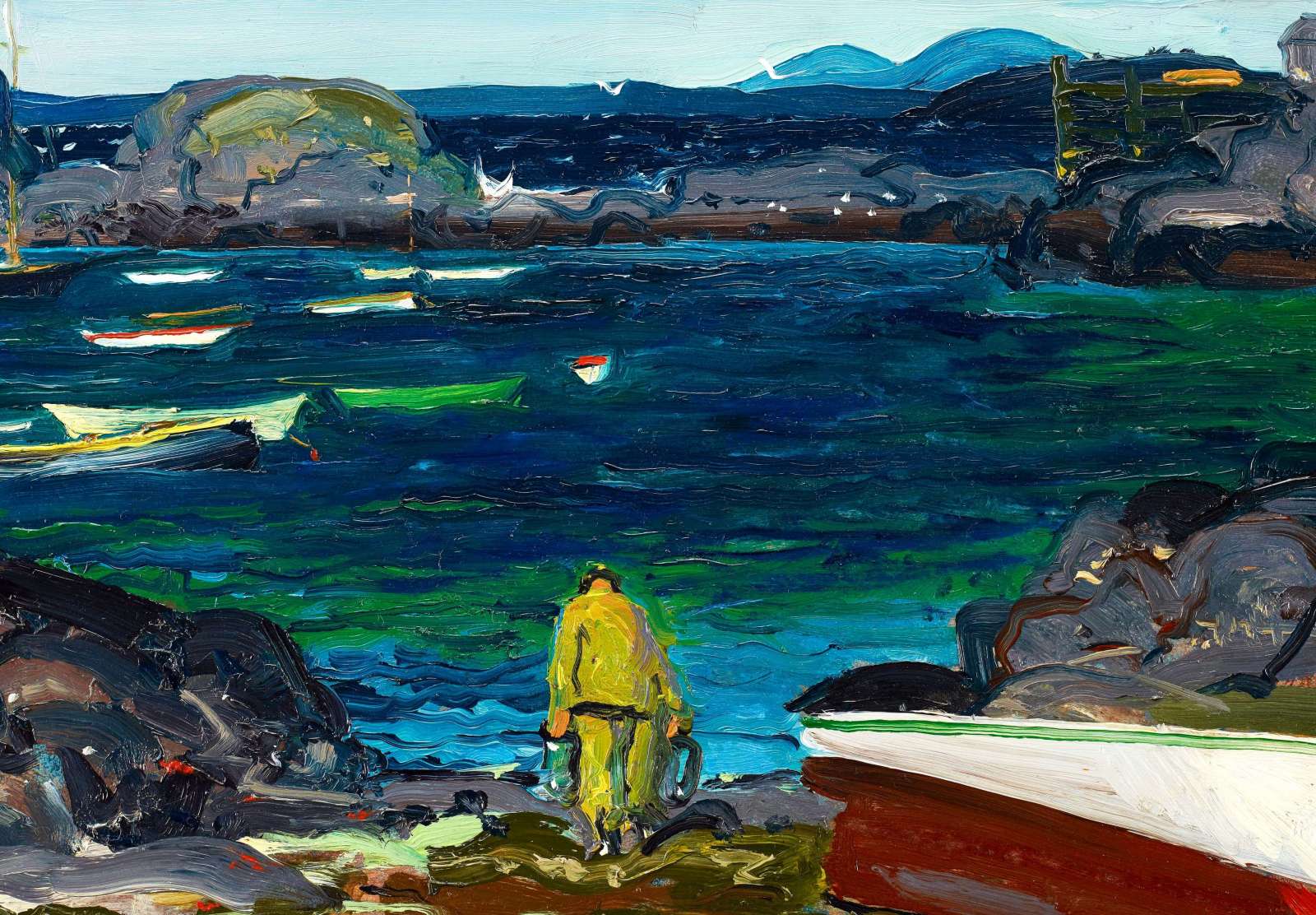 Reprodukcija „Uostas“, George Wesley Bellows (1913)