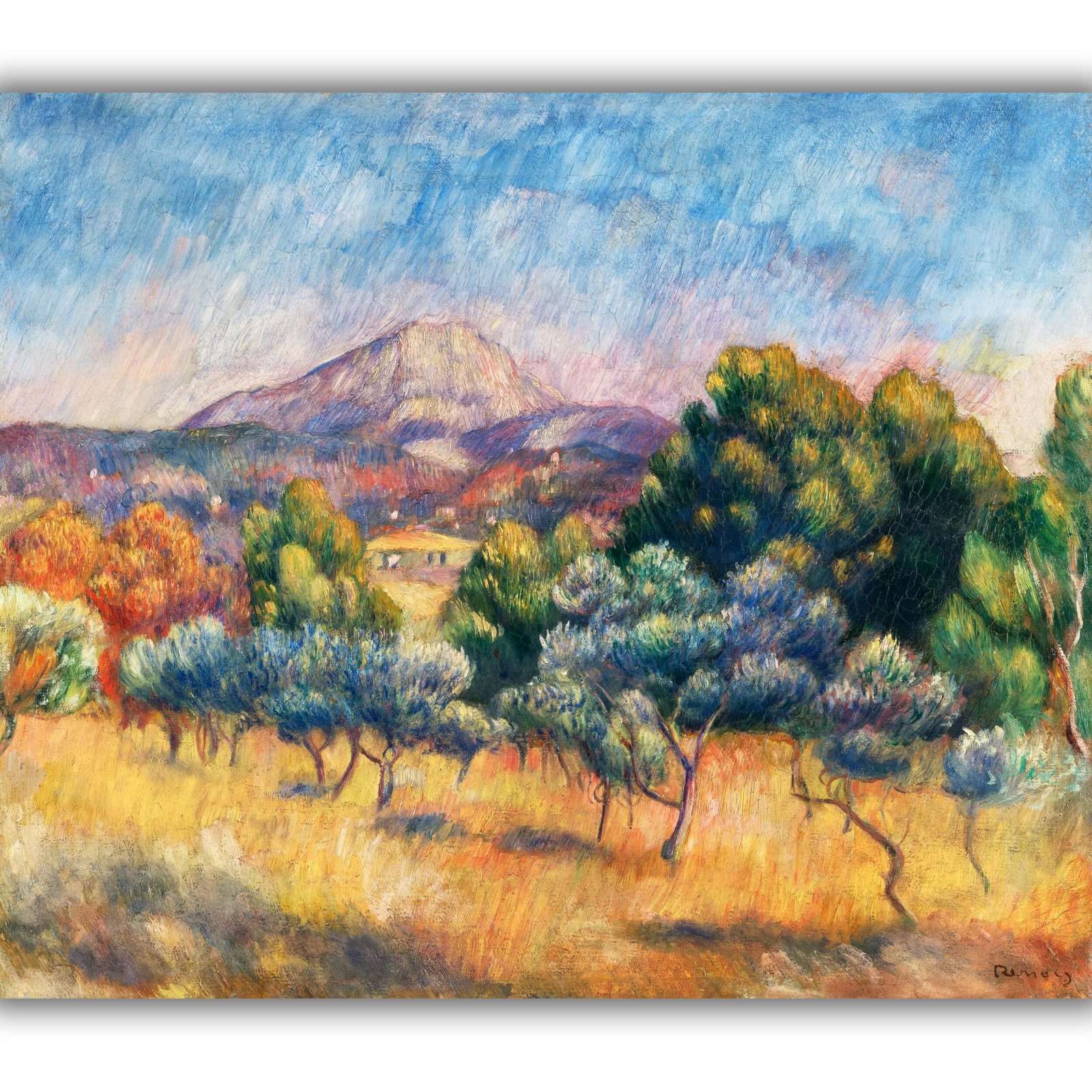 Reprodukcija „Šventosios Viktorijos kalnas“, Pierre-Auguste Renoir